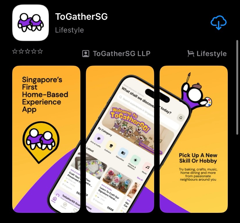 TogatherSG app listing in the App Store